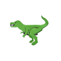 state bags t-rex charm polyester green front view click to zoom