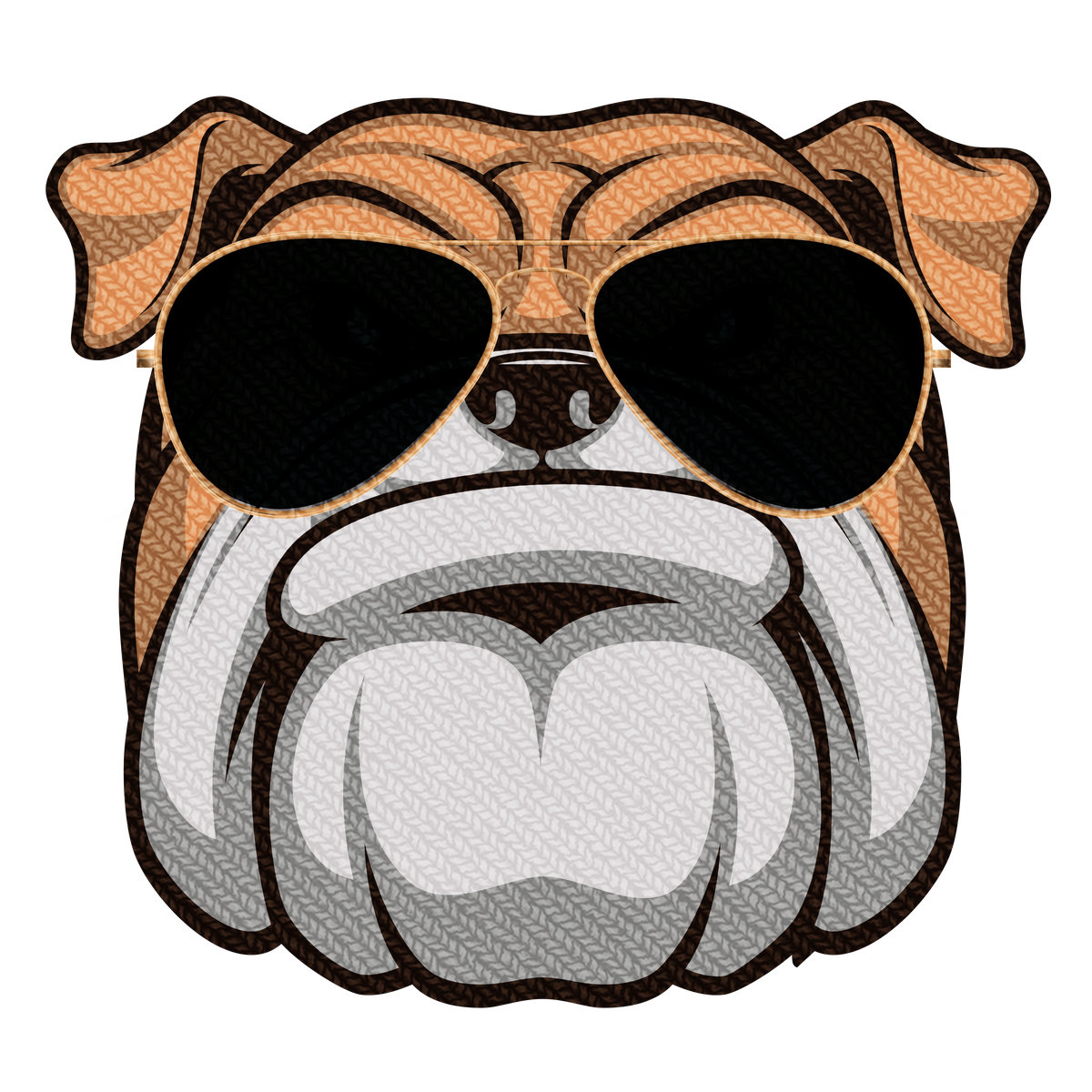 state bags brown dog with sunglasses patch for backpacks front view click to zoom