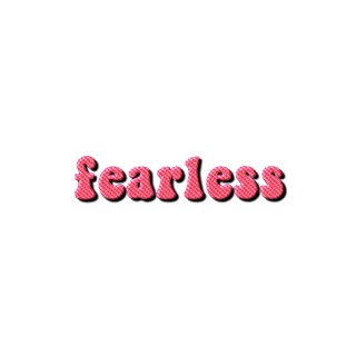 state bags pink "fearless" patch for backpacks front view click to zoom