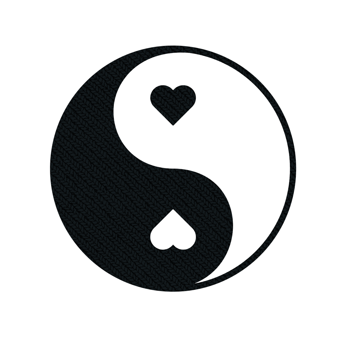 state bags black/white love ying and yang patch for backpacks front view click to zoom