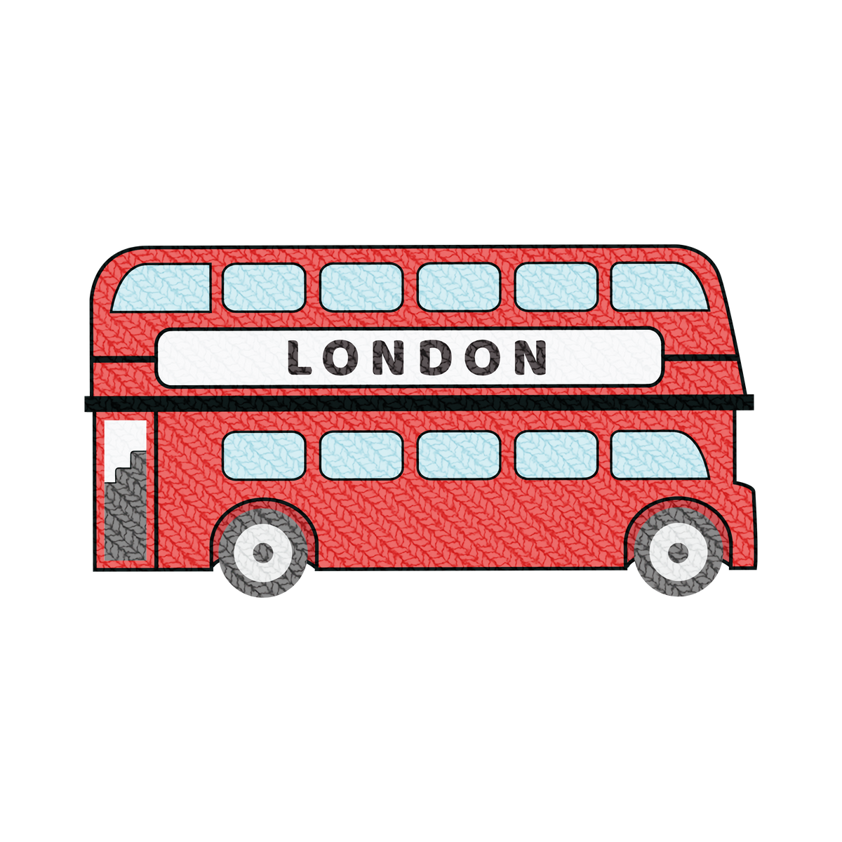 state bags red double decker bus patch for backpacks front view click to zoom