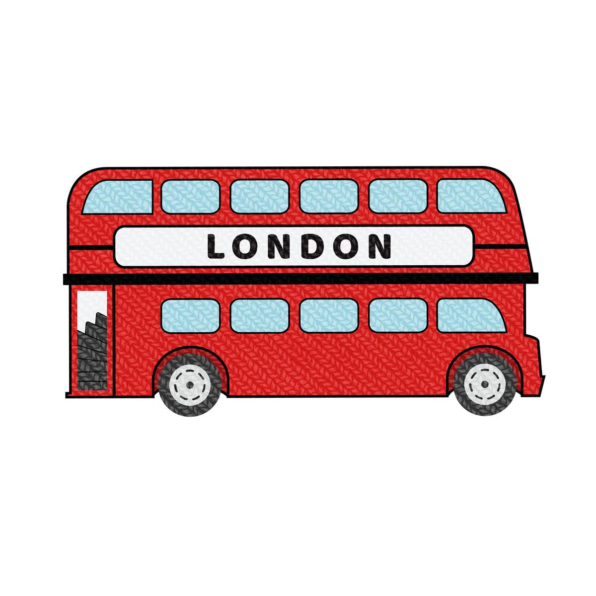 state bags red double decker bus patch for backpacks front view click to zoom