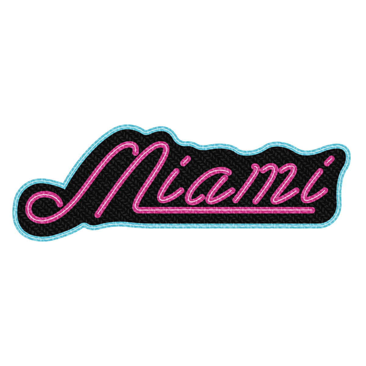 state bags Miami sign patch for backpacks front view click to zoom
