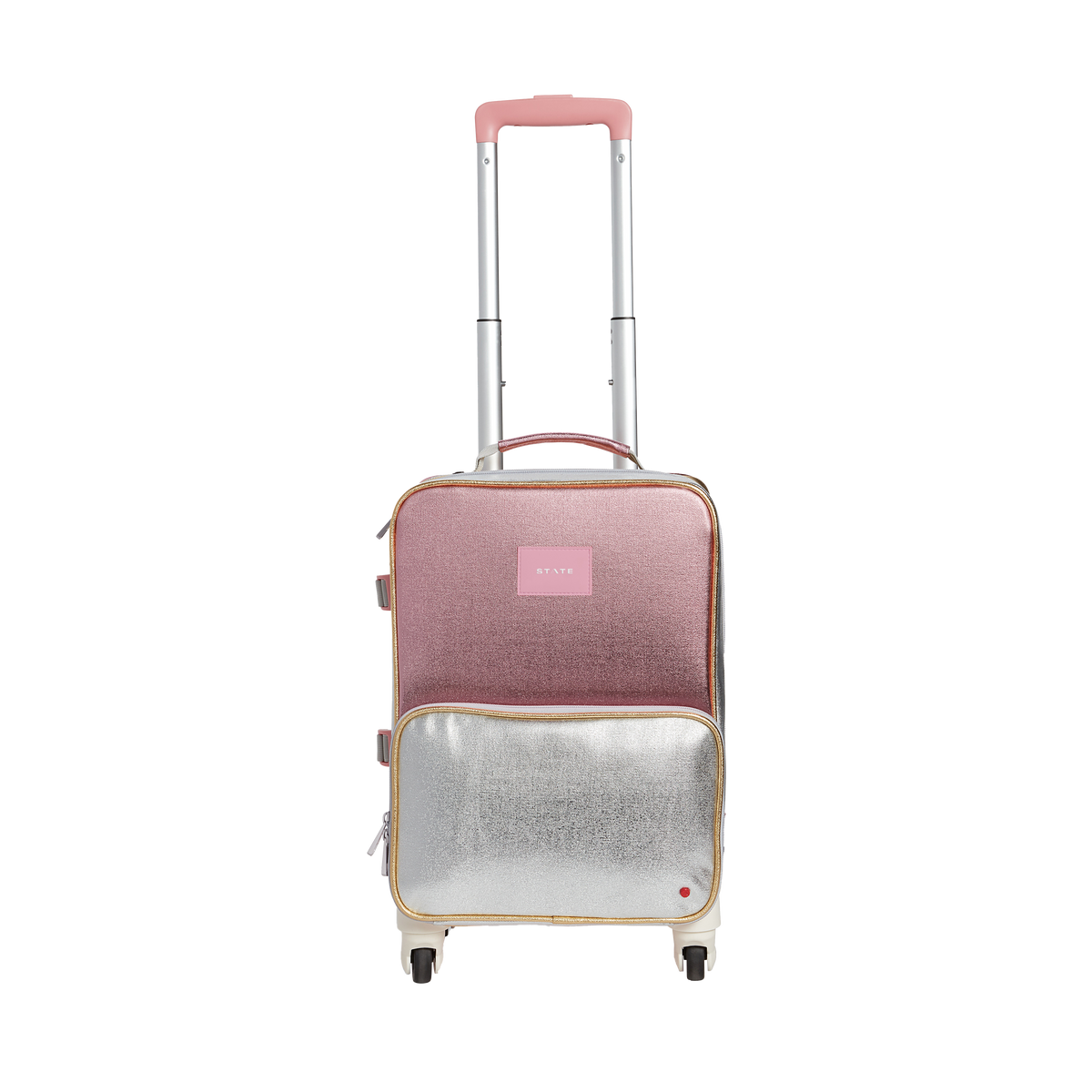Mini Logan Suitcase Metallic Pink/Silver