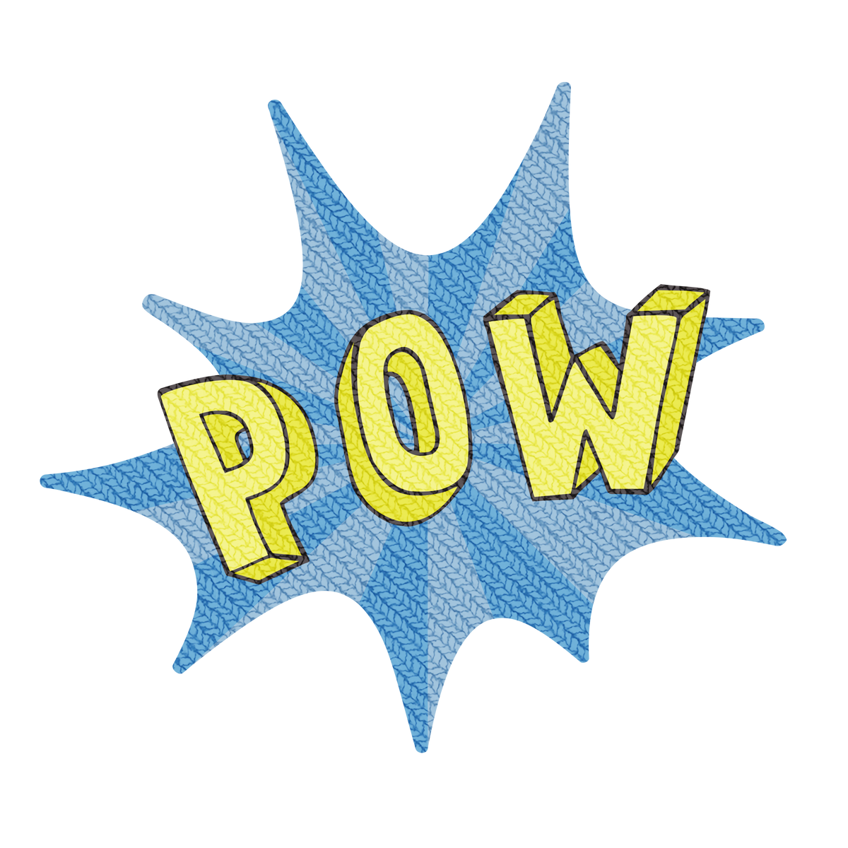 state bags blue "pow" patch for backpacks front view click to zoom