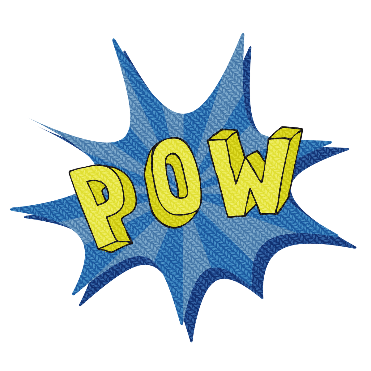 state bags blue "pow" patch for backpacks front view click to zoom