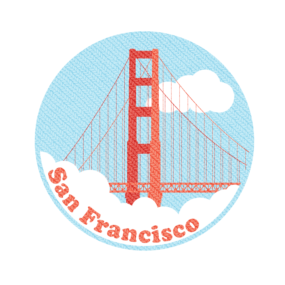 state bags san Fransisco patch for backpacks front view click to zoom