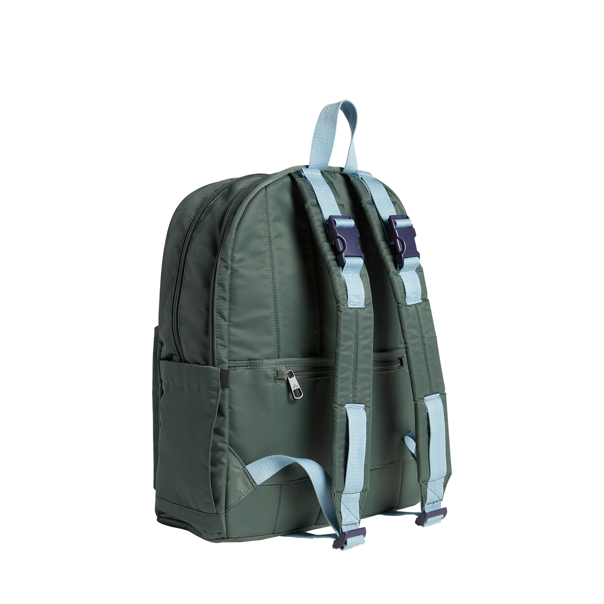 state bags lorimer diaper bag backpack nylon olive back view side angle click to zoom