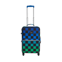 state bags Logan suitcase polyester blue checkerboard front view click to zoom