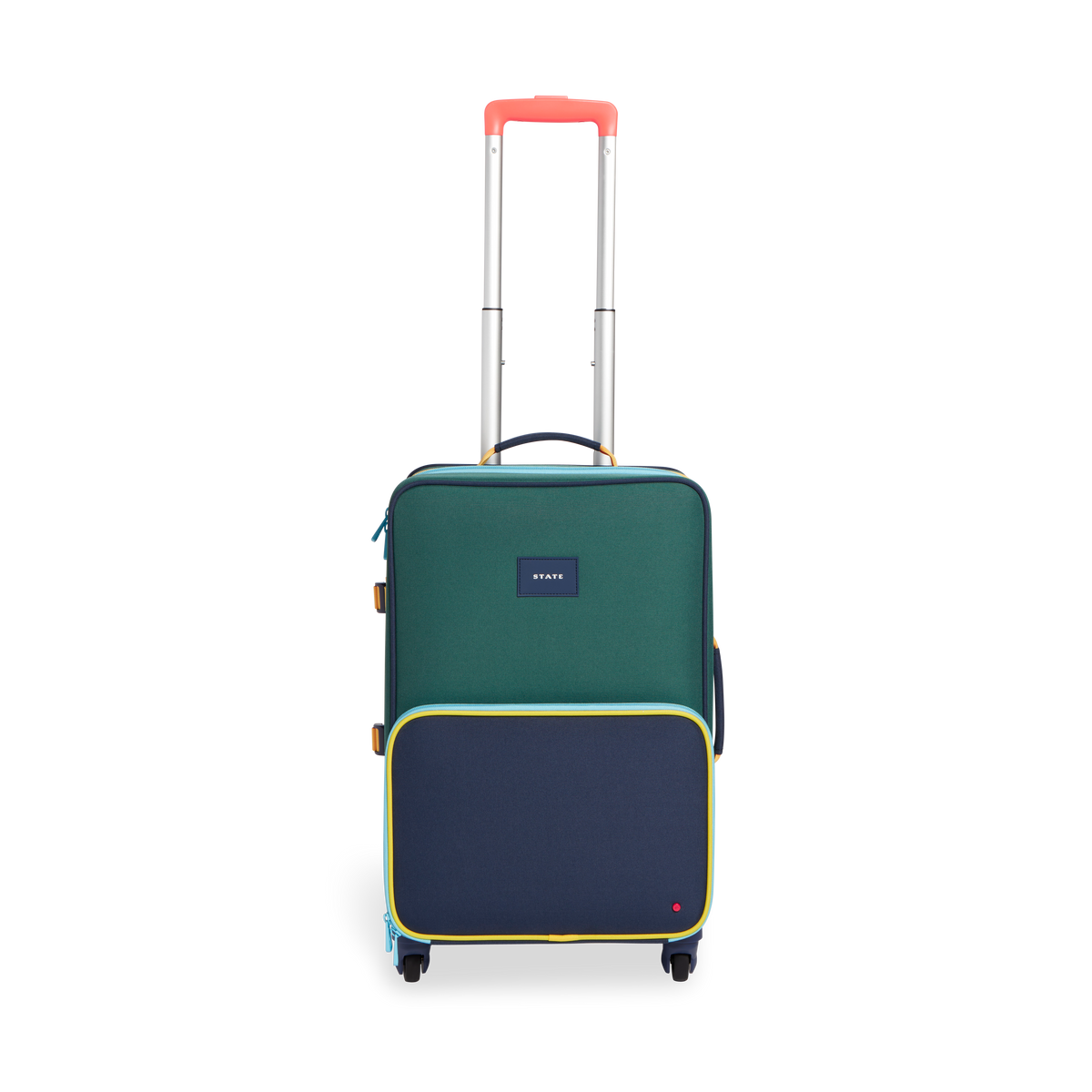 state bags Logan suitcase polyester green/navy front view click to zoom
