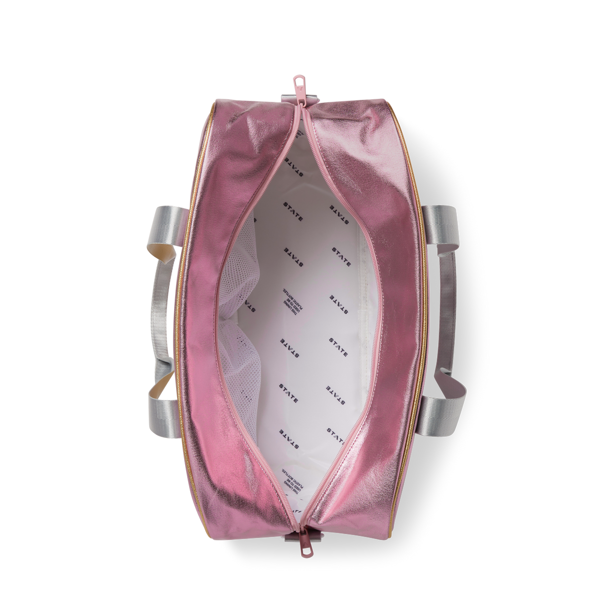 STATE Bags | Rockaway Duffle Metallic Pink/Silver STATE Bags | Rockaway Duffle Metallic Pink/Silver