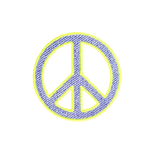 state bags grey peace sign patch for backpacks  front view click to zoom