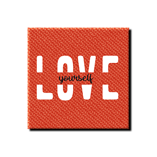 state bags red "love yourself" patch for backpacks front view click to zoom