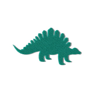 state bags Kelly green dinosaur patch for backpacks front view click to zoom